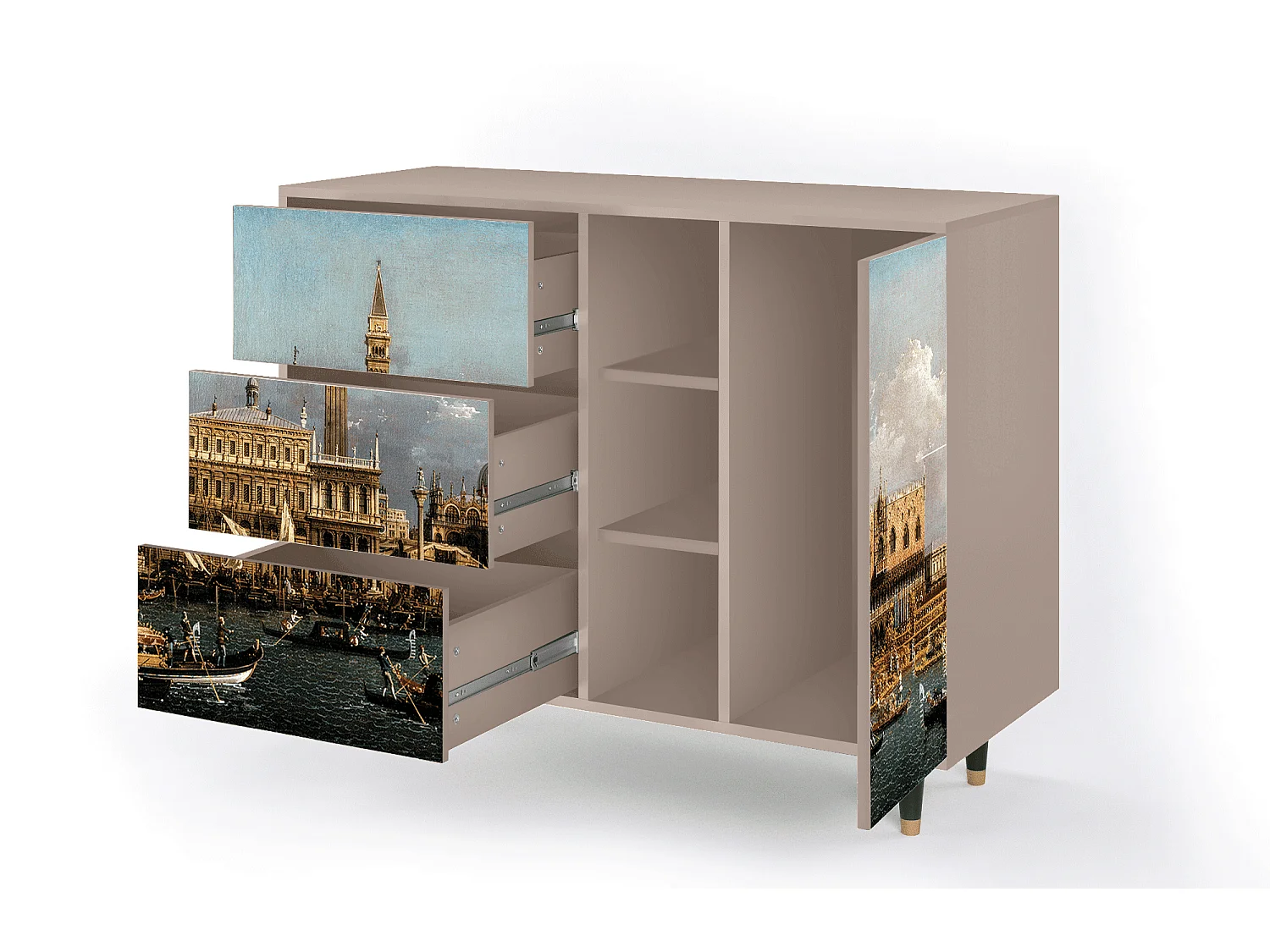 Kredens - 125x98x48 cm - BS2 - The Bucintoro, Latte