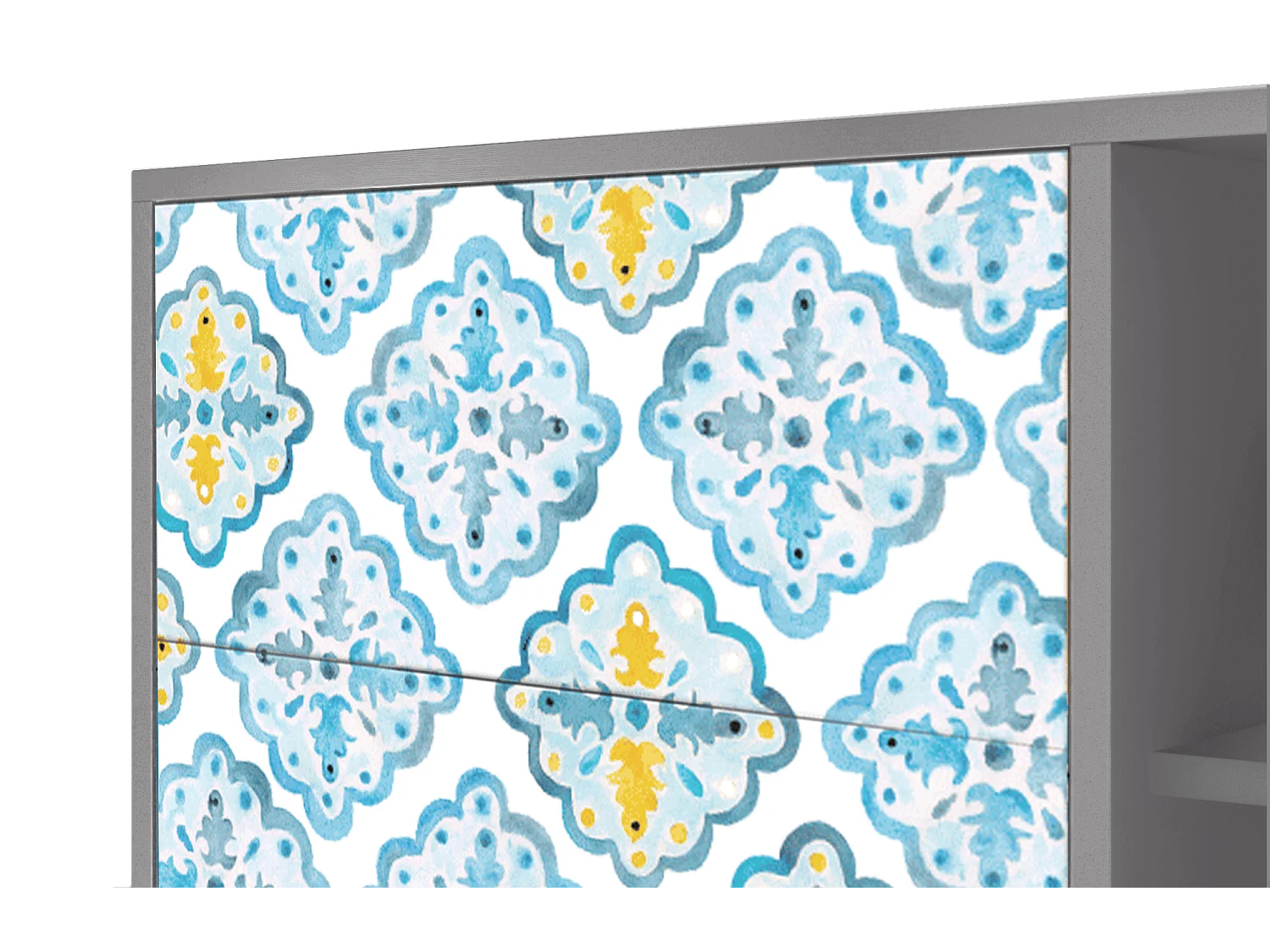 Dressoir - 125x98x48 cm - BS2 - Portugese tiles, Grijs