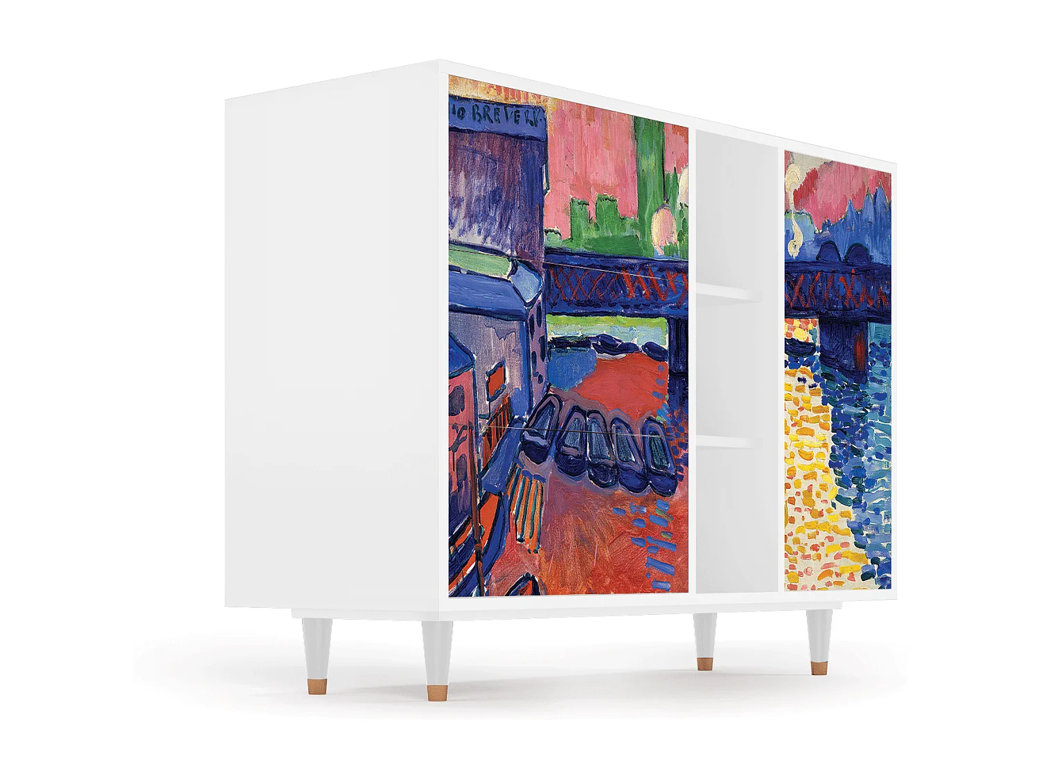 Buffet - 125x98x48 cm - BS2 - Charing Cross Bridge, Blanc