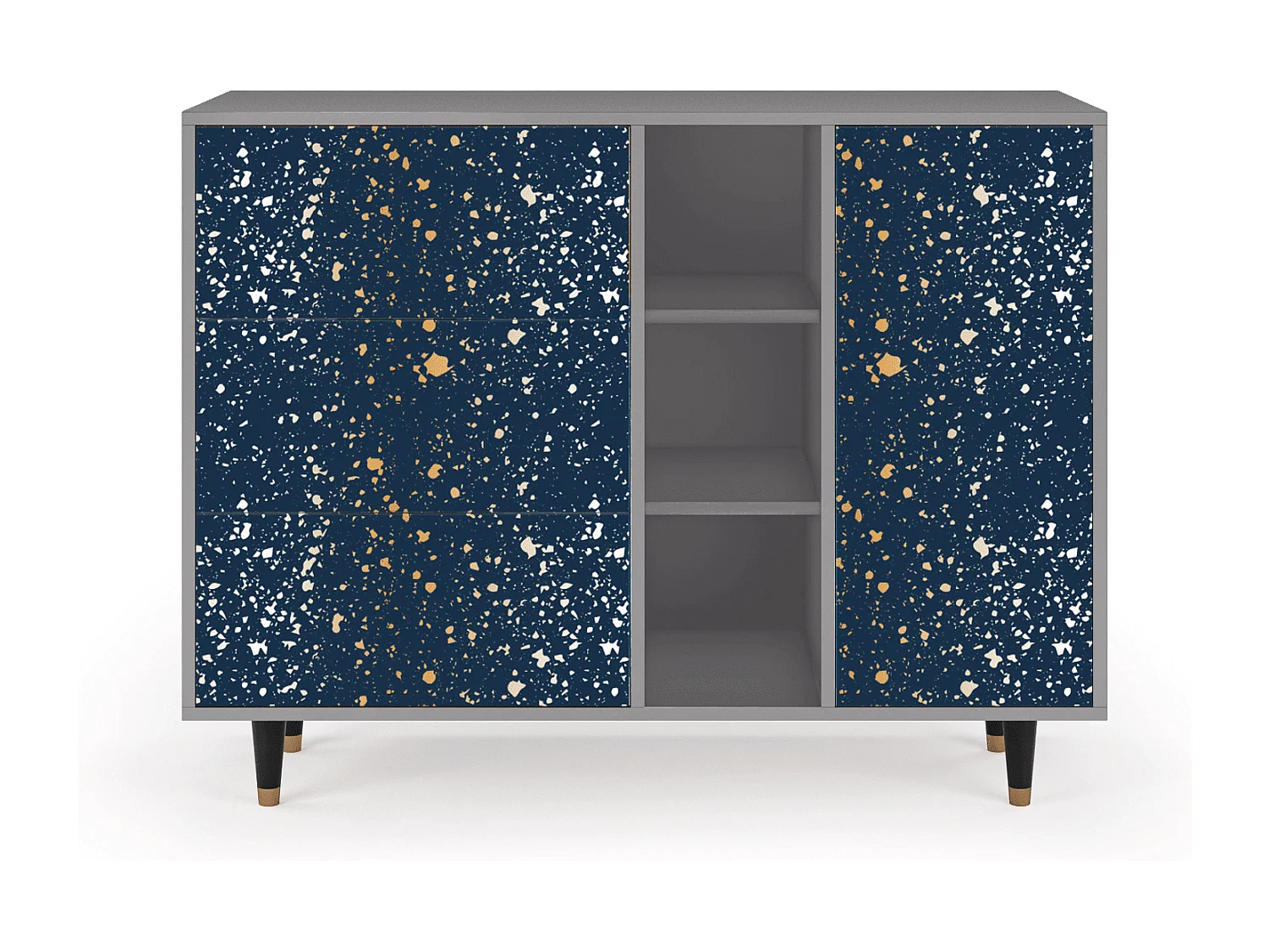 Buffet - 125x98x48 cm - BS2 - Starfall, Gris
