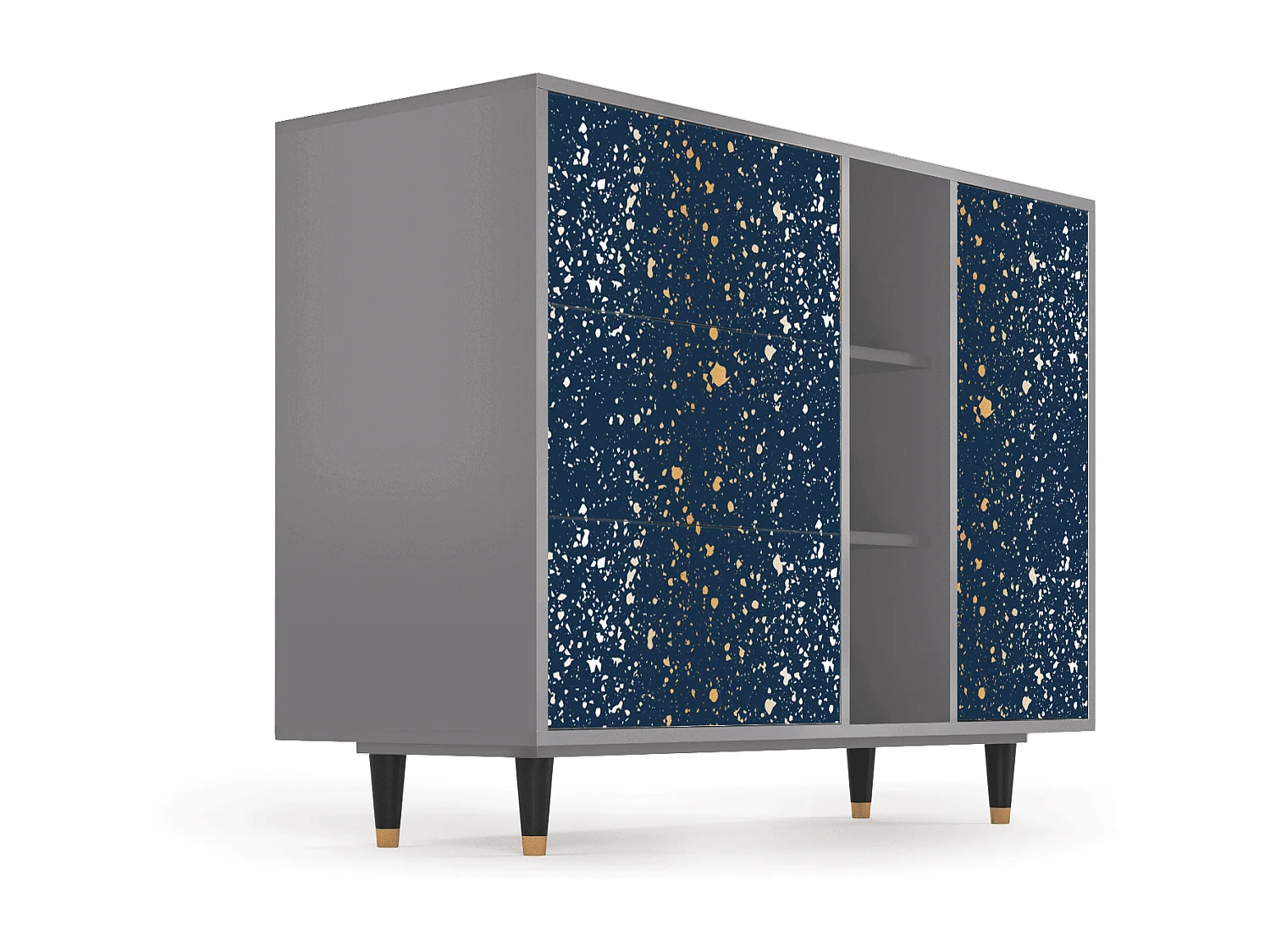 Buffet - 125x98x48 cm - BS2 - Starfall, Gris