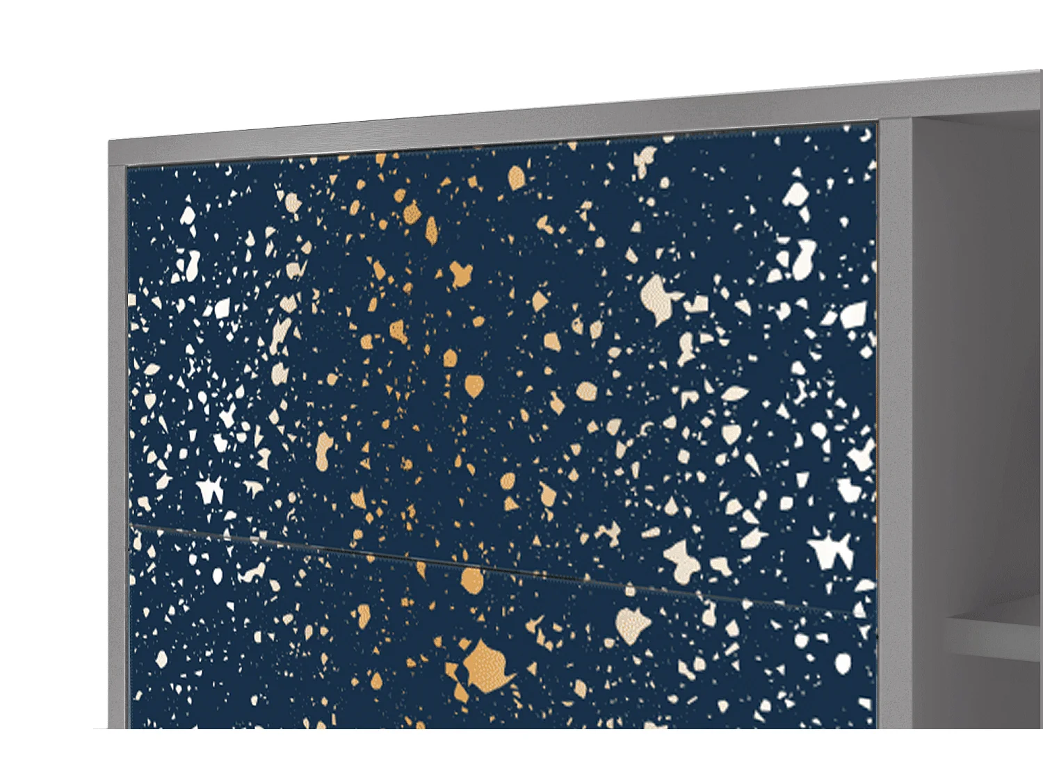 Buffet - 125x98x48 cm - BS2 - Starfall, Gris