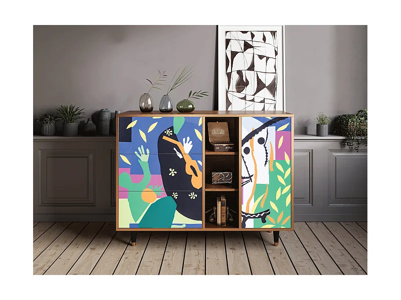 Buffet - 125x98x48 cm - BS2 - La Tristesse du Roi, Noyer