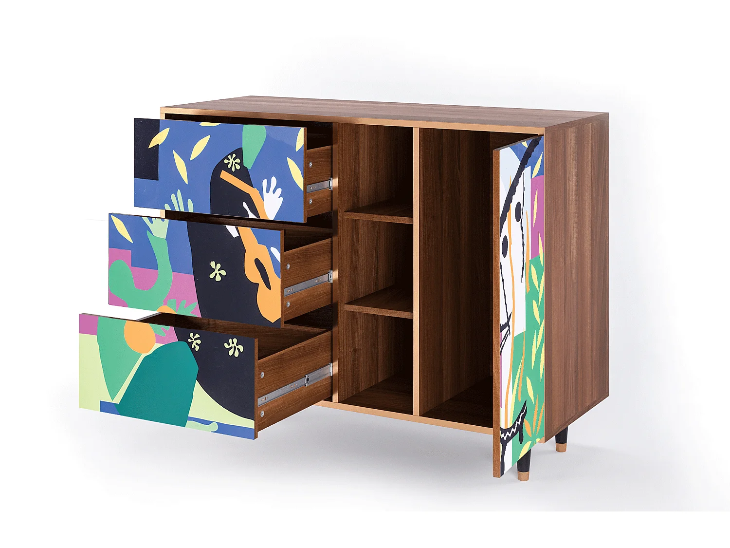 Aparador - 125x98x48 cm - BS2 - La Tristesse du Roi, Nogueira