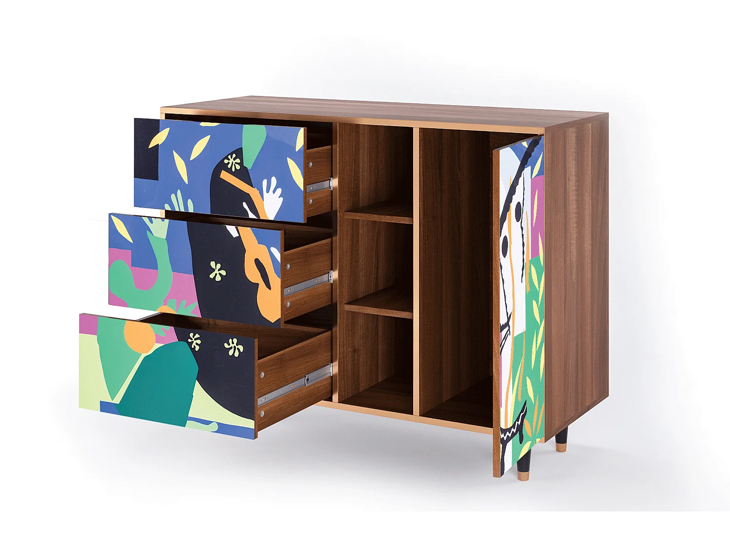 Buffet - 125x98x48 cm - BS2 - La Tristesse du Roi, Noyer