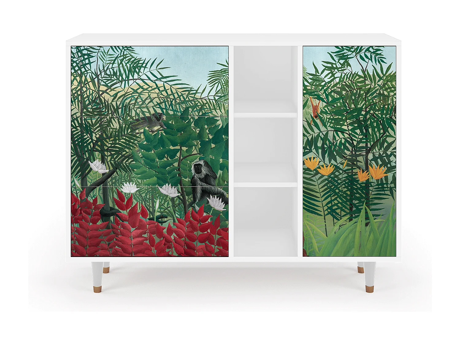 Buffet - 125x98x48 cm - BS2 - Jungles in Paris, Blanc