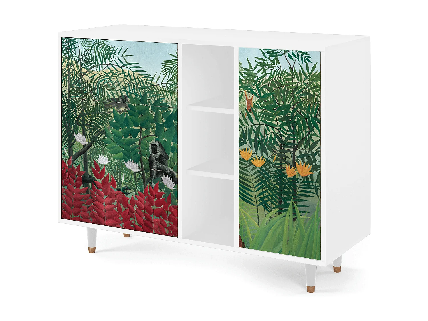 Buffet - 125x98x48 cm - BS2 - Jungles in Paris, Blanc