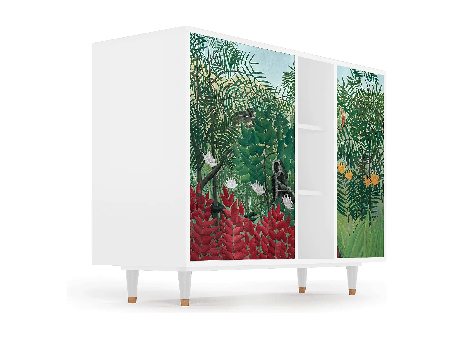 Buffet - 125x98x48 cm - BS2 - Jungles in Paris, Blanc