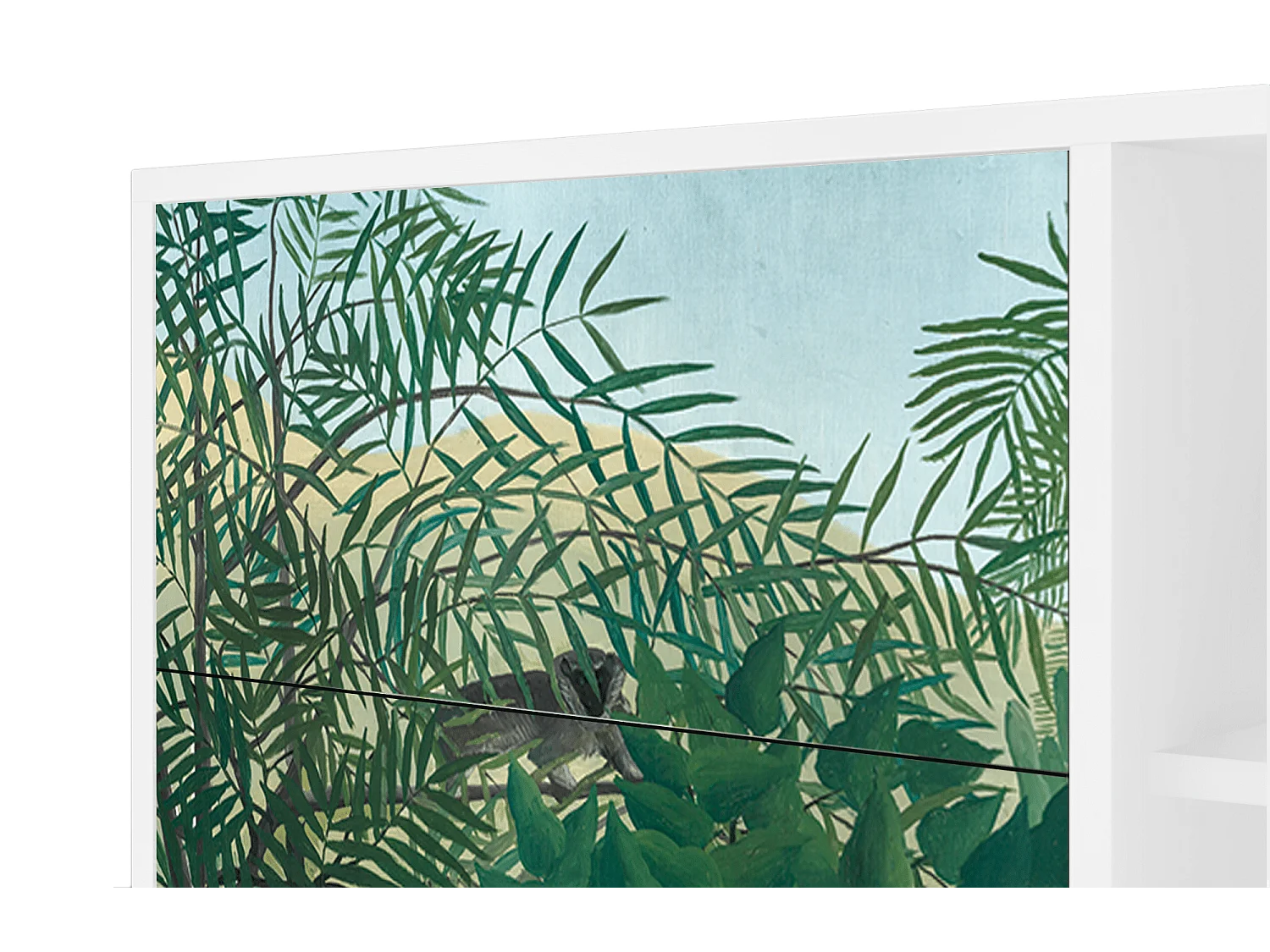 Kredens - 125x98x48 cm - BS2 - Jungles in Paris, Biały