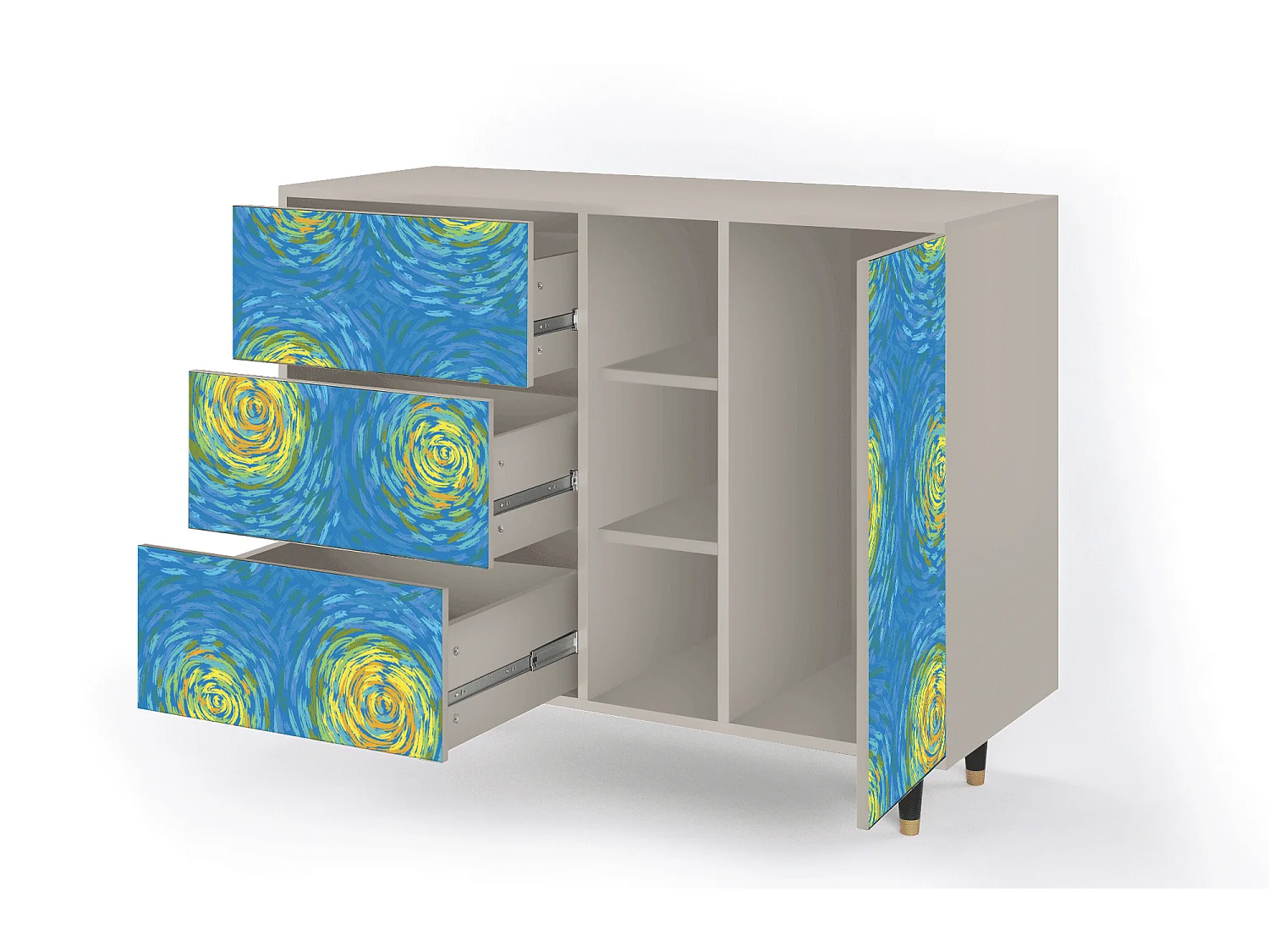 Buffet - 125x98x48 cm - BS2 - Van Gogh Lights, Sable