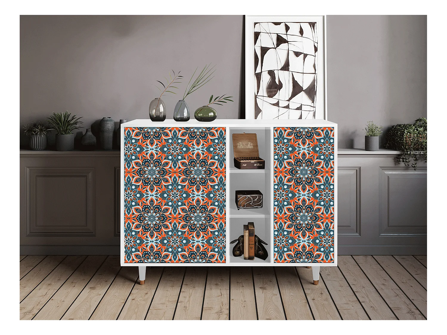 Credenza - 125x98x48 cm - BS2 - Fire Beetle, Bianco