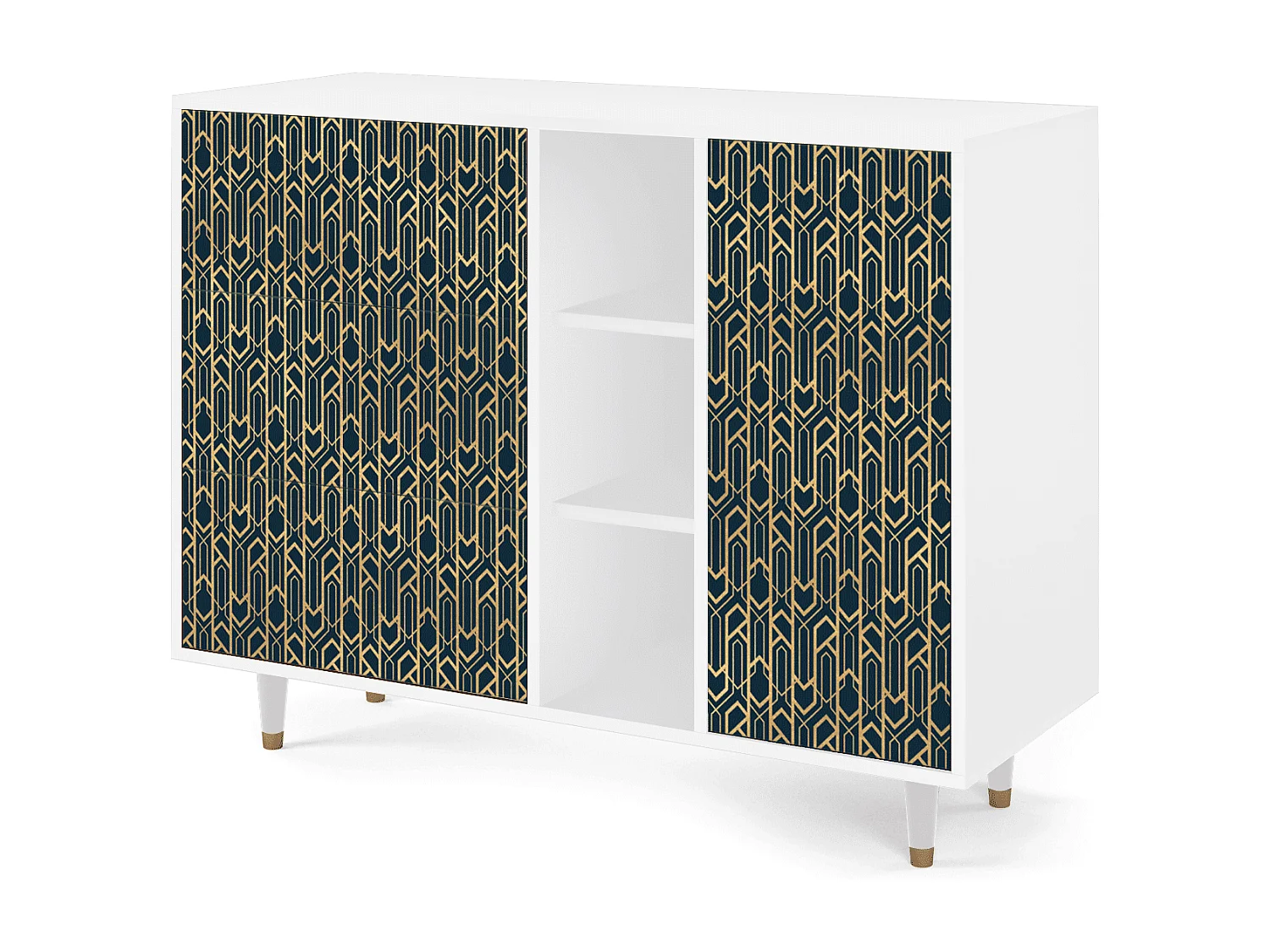 Credenza - 125x98x48 cm - BS2 - Golden Empire, Bianco