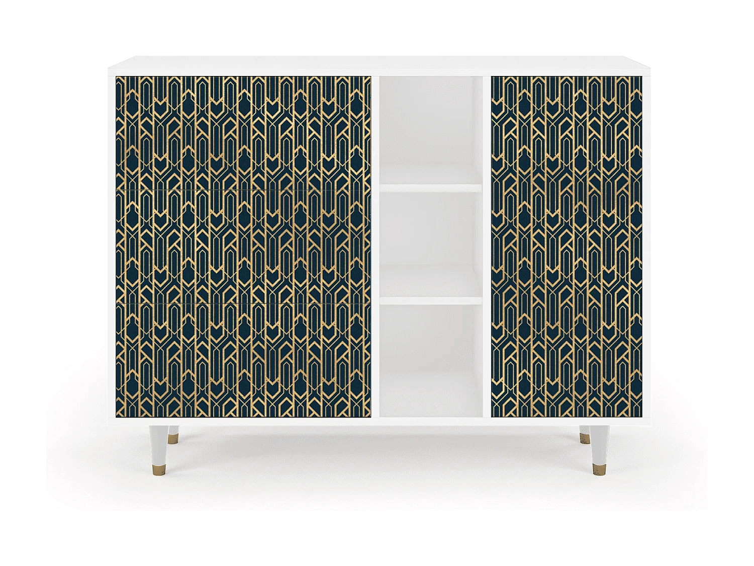 Buffet - 125x98x48 cm - BS2 - Golden Empire, Blanc