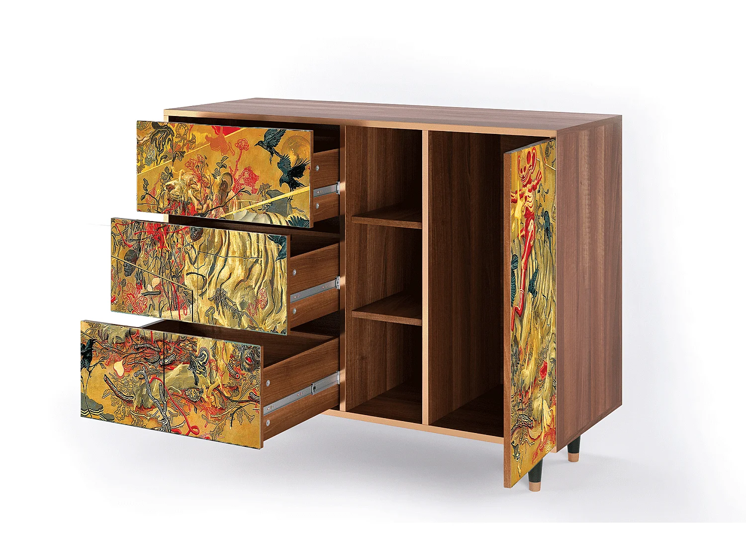 Buffet - 125x98x48 cm - BS2 - Blood by James Jean, Noyer