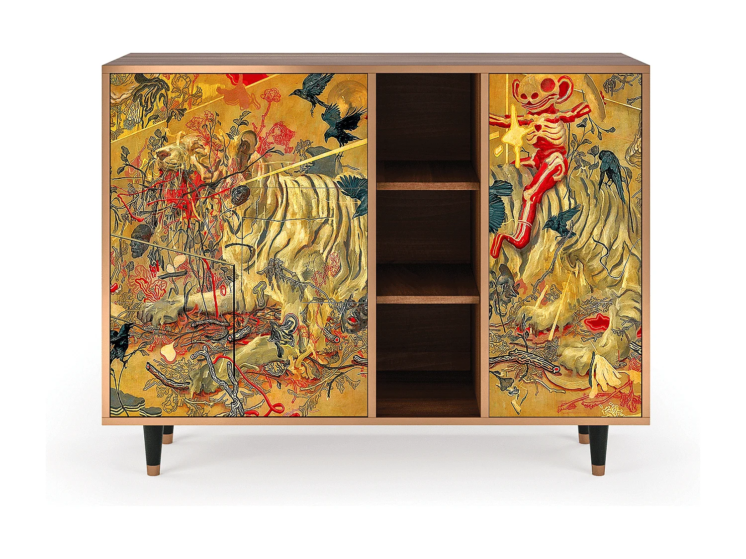 Dressoir - 125x98x48 cm - BS2 - Blood by James Jean, Walnoot