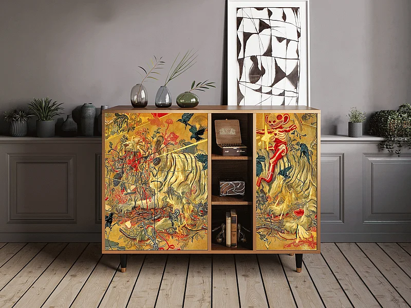Sideboard - 125x98x48 cm - BS2 - Blood by James Jean, Walnuss