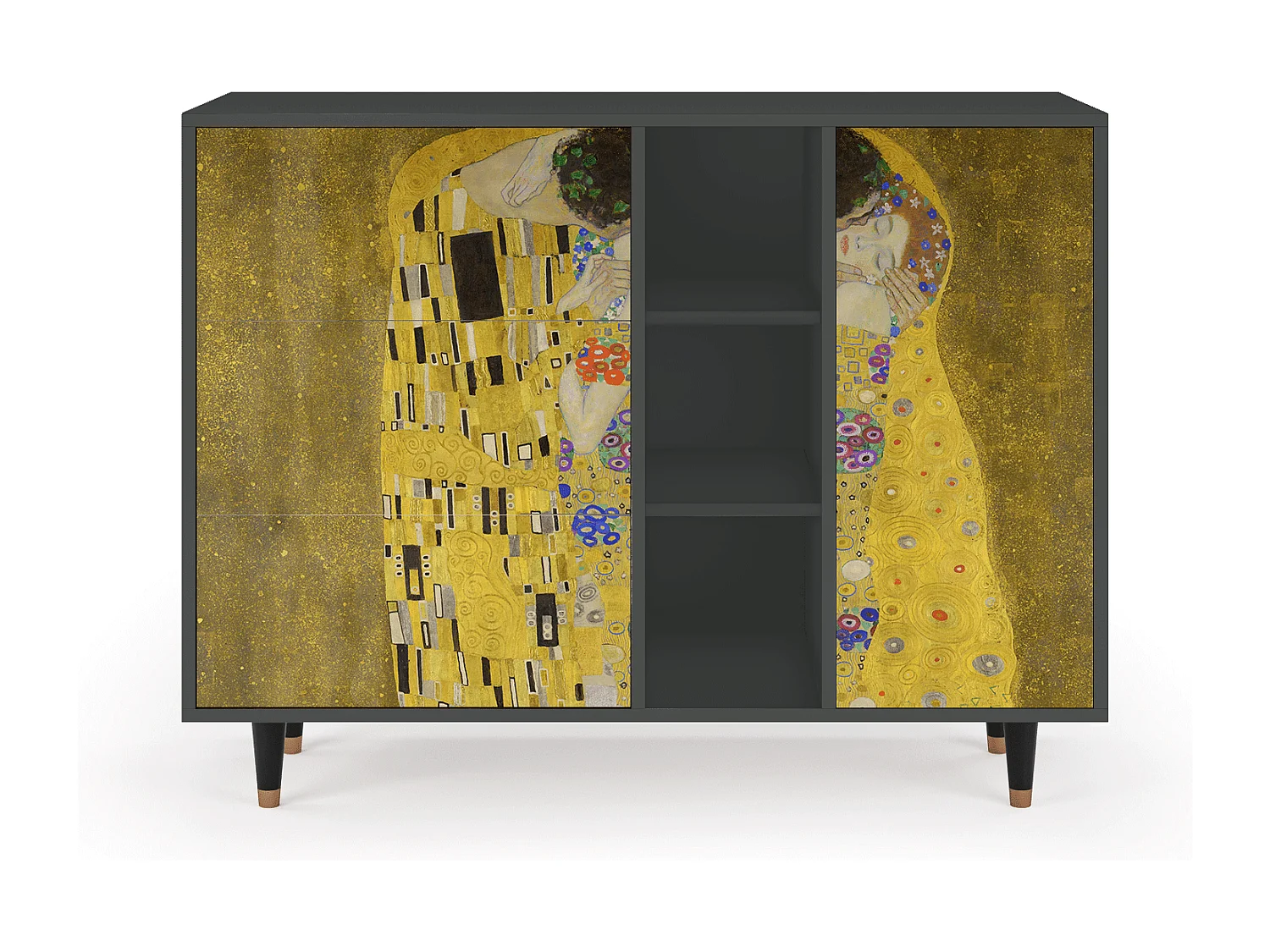 Buffet - 125x98x48 cm - BS2 - The Kiss by Klimt , Anthracite