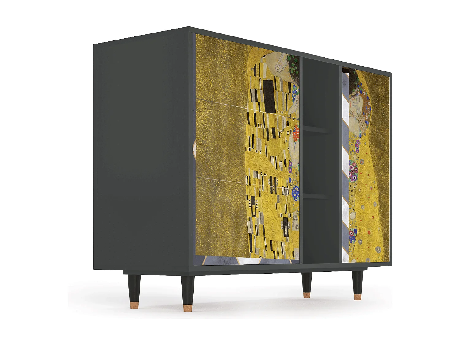 Buffet - 125x98x48 cm - BS2 - The Kiss by Klimt , Anthracite