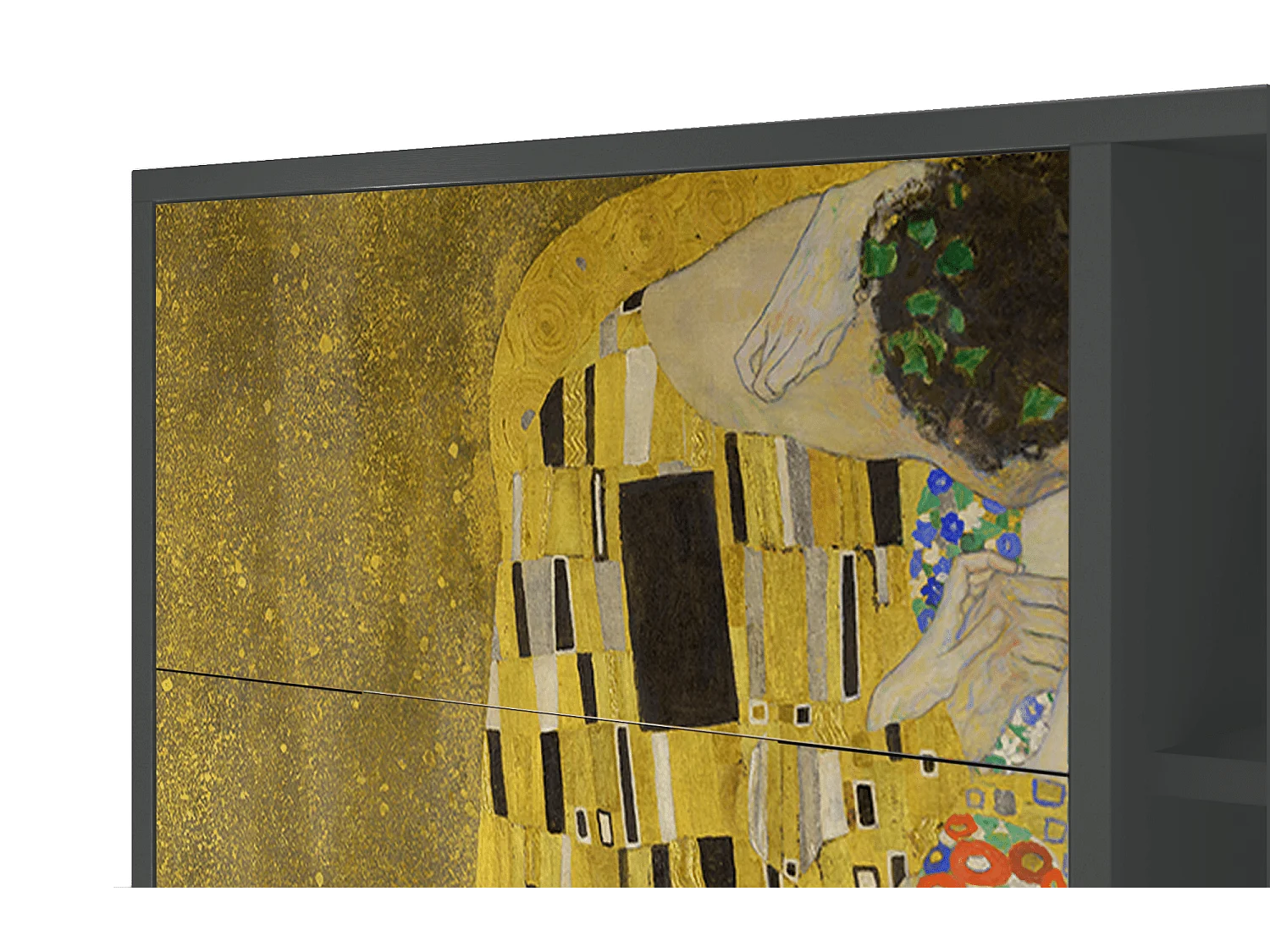Buffet - 125x98x48 cm - BS2 - The Kiss by Klimt , Anthracite