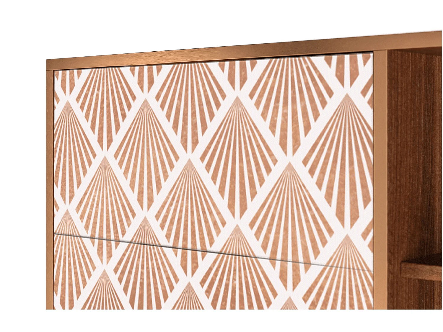 Buffet - 125x98x48 cm - BS2 - Pastel Sunrise, Noyer