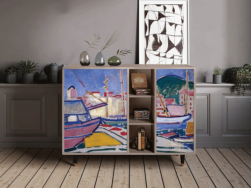 Sideboard - 125x98x48 cm - BS2 - The Port of Collioure , Latte