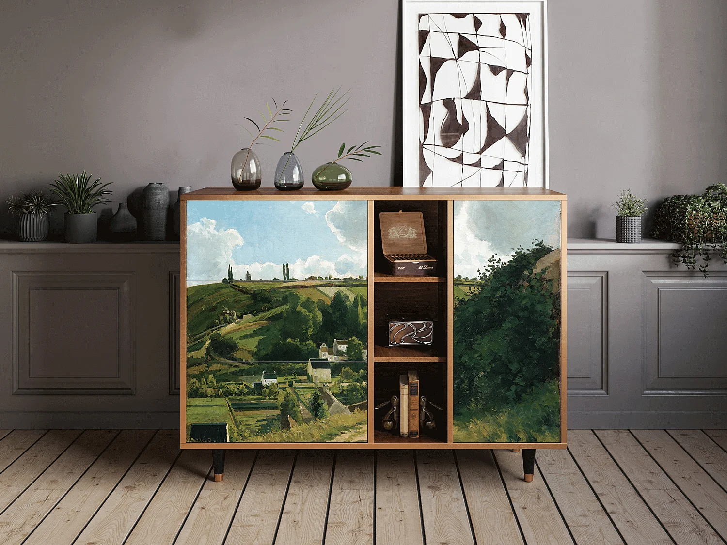 Buffet - 125x98x48 cm - BS2 - Jalais Hill by Pissarro, Noyer