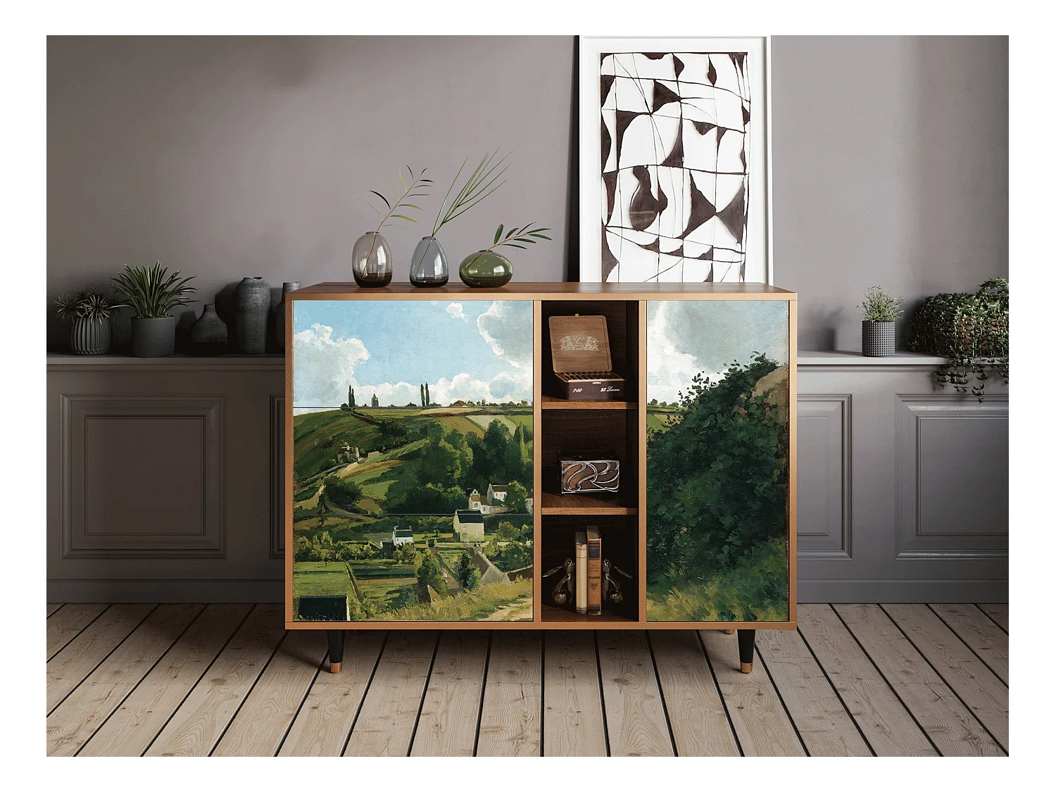 Dressoir - 125x98x48 cm - BS2 - Jalais Hill by Pissarro, Walnoot