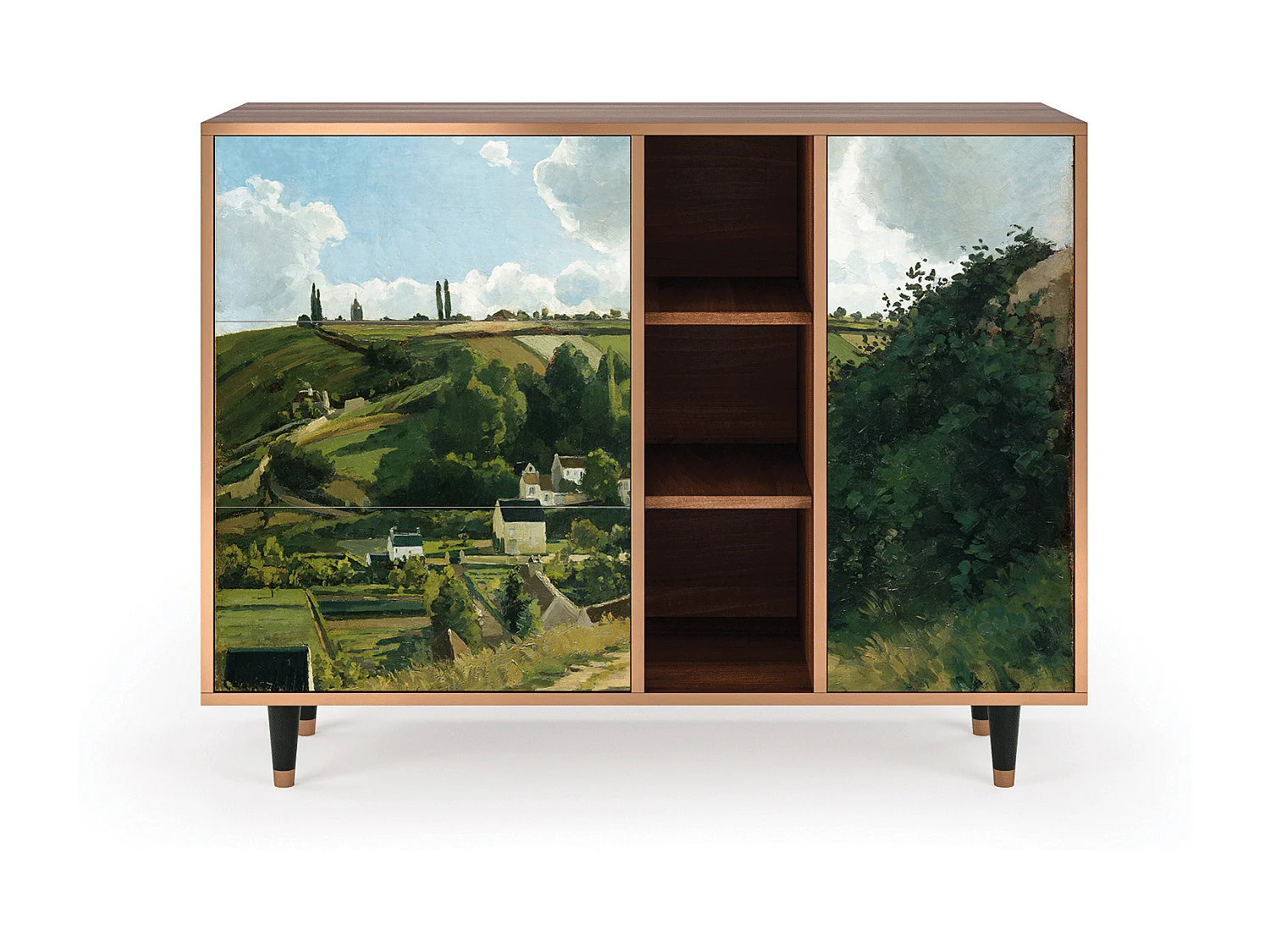 Kredens - 125x98x48 cm - BS2 - Jalais Hill by Pissarro, Orzech