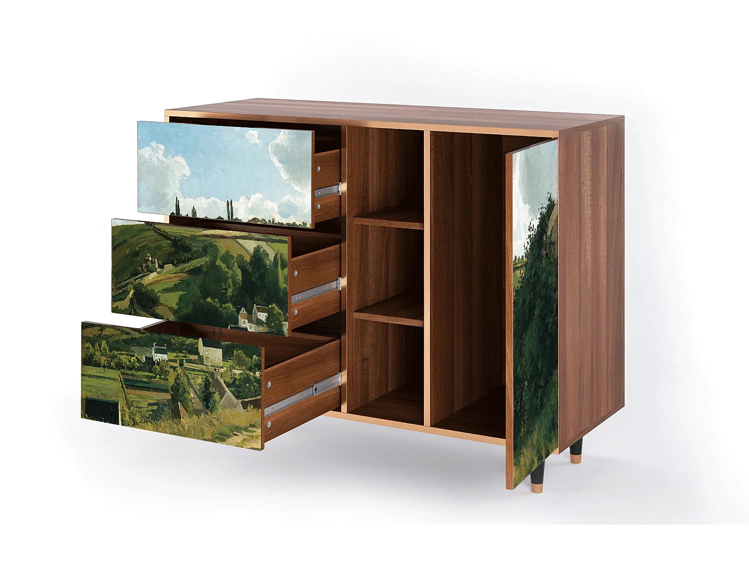 Dressoir - 125x98x48 cm - BS2 - Jalais Hill by Pissarro, Walnoot