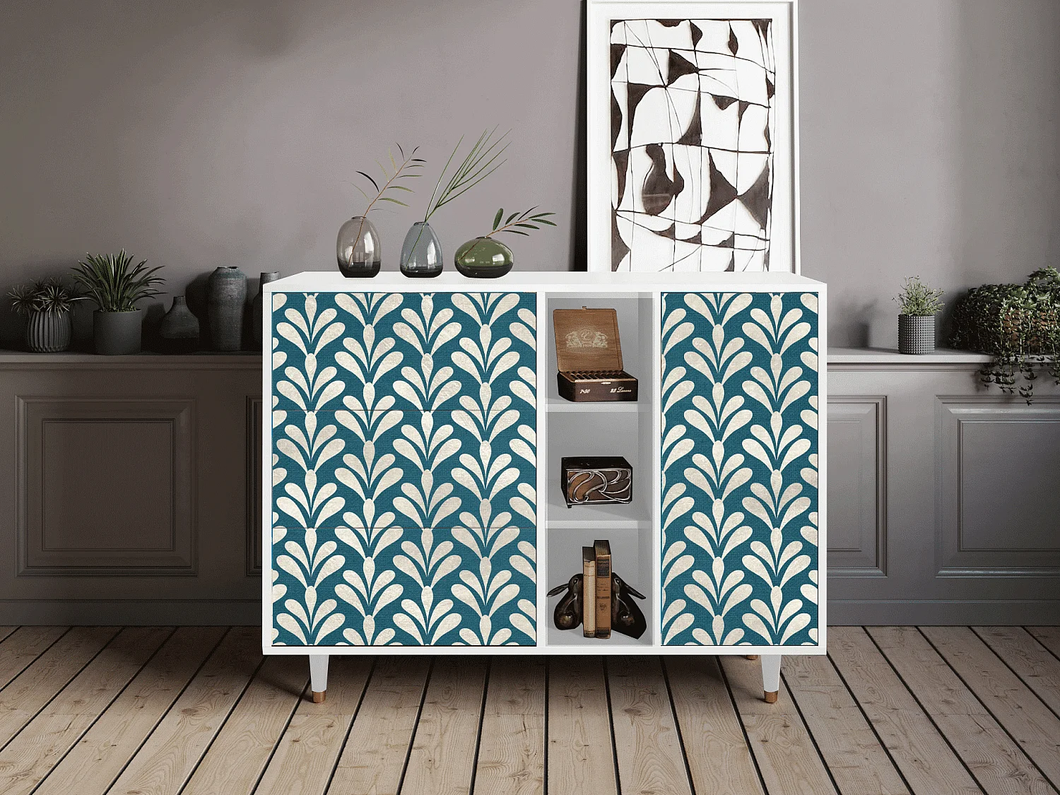 Buffet - 125x98x48 cm - BS2 - Milky Tears, Blanc