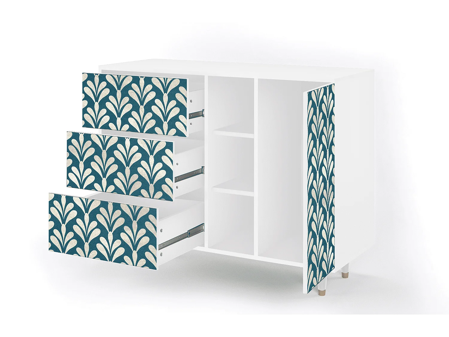 Buffet - 125x98x48 cm - BS2 - Milky Tears, Blanc