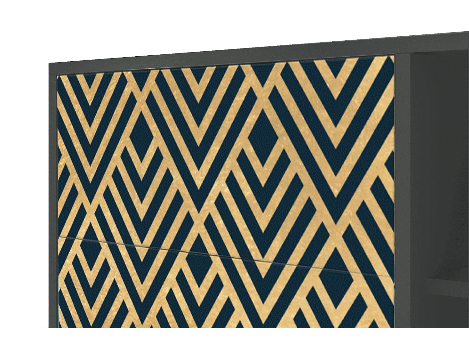 Buffet - 125x98x48 cm - BS2 - Egypt Triangles, Anthracite