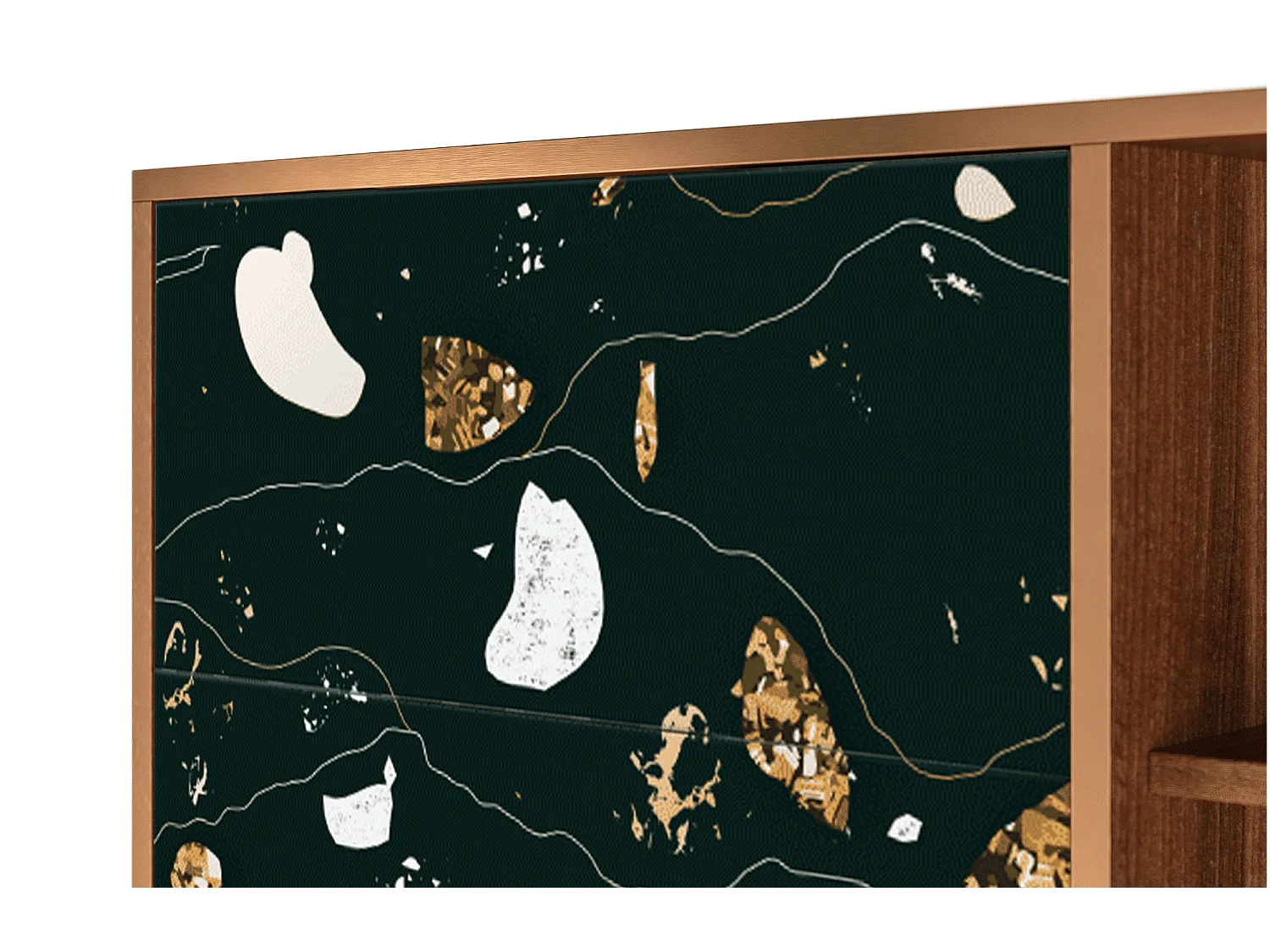 Kredens - 125x98x48 cm - BS2 - Space Rocks, Orzech