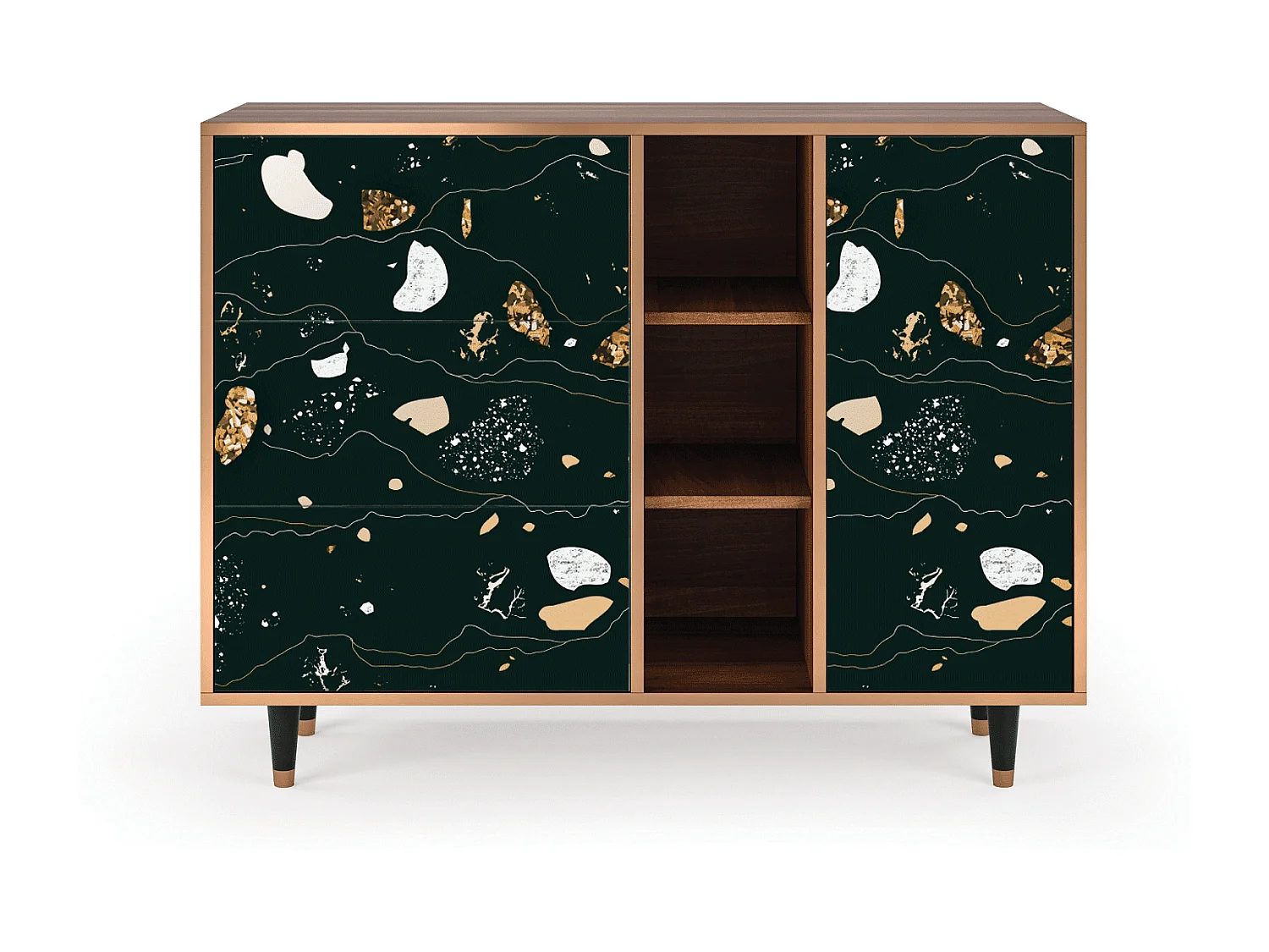 Buffet - 125x98x48 cm - BS2 - Space Rocks, Noyer