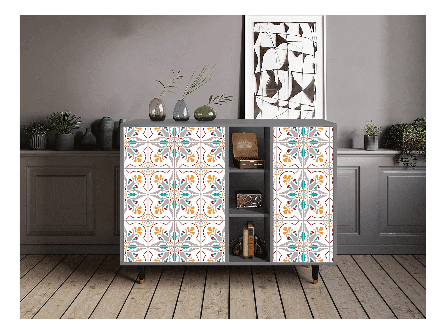 Buffet - 125x98x48 cm - BS2 - Spring Ceramics, Gris