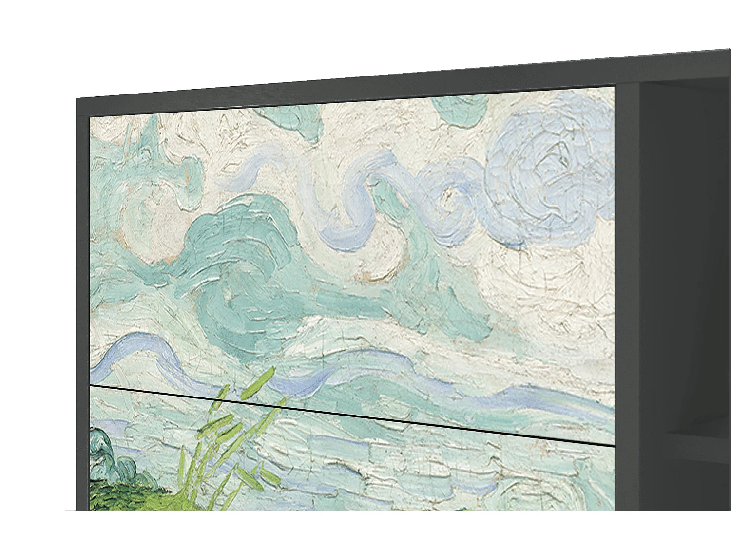 Buffet - 125x98x48 cm - BS2 - Green Wheat Fields, Anthracite