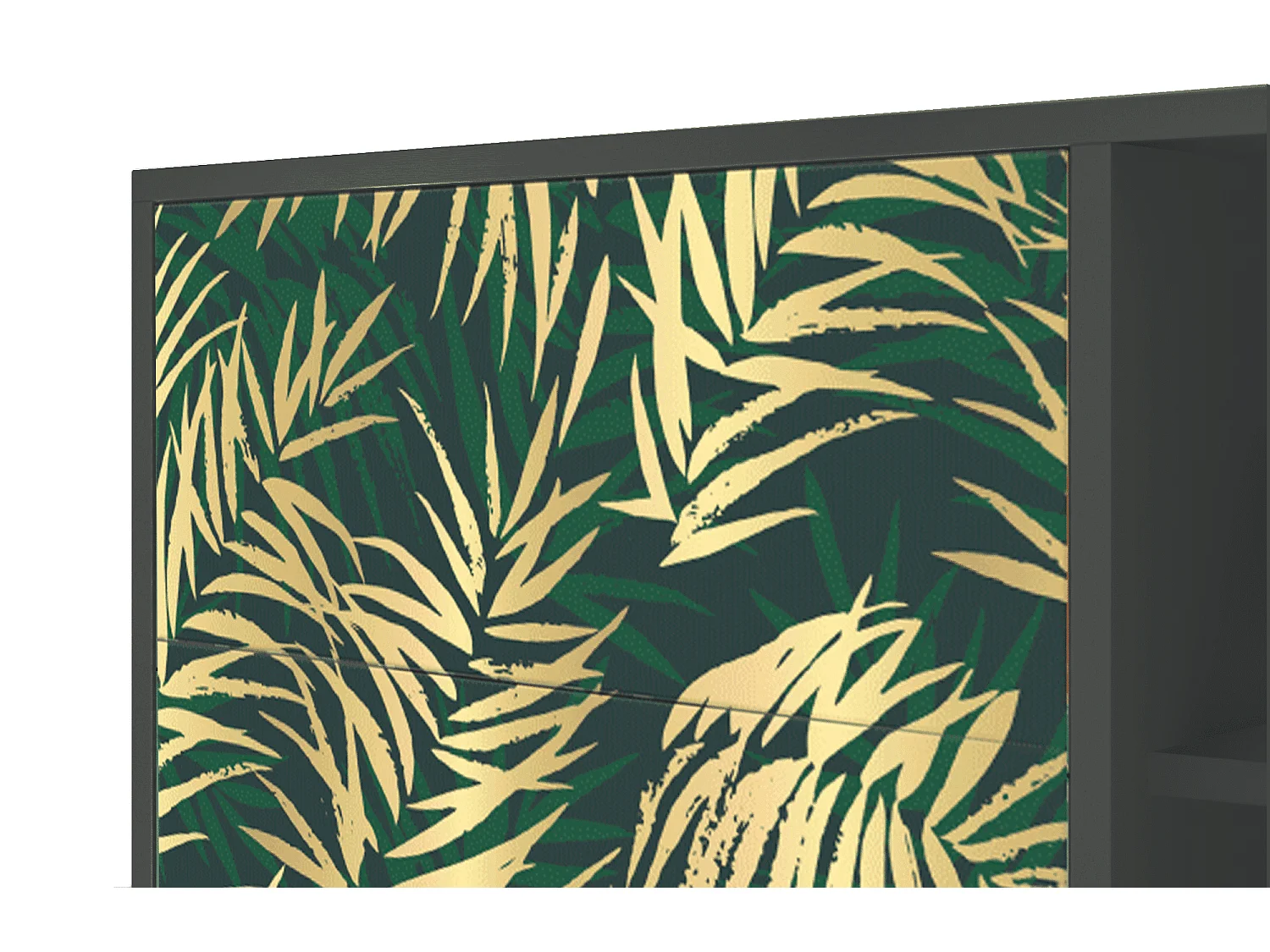 Buffet - 125x98x48 cm - BS2 - Sunny Palm Tree, Anthracite