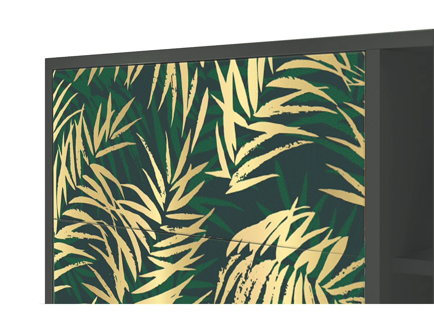 Buffet - 125x98x48 cm - BS2 - Sunny Palm Tree, Anthracite