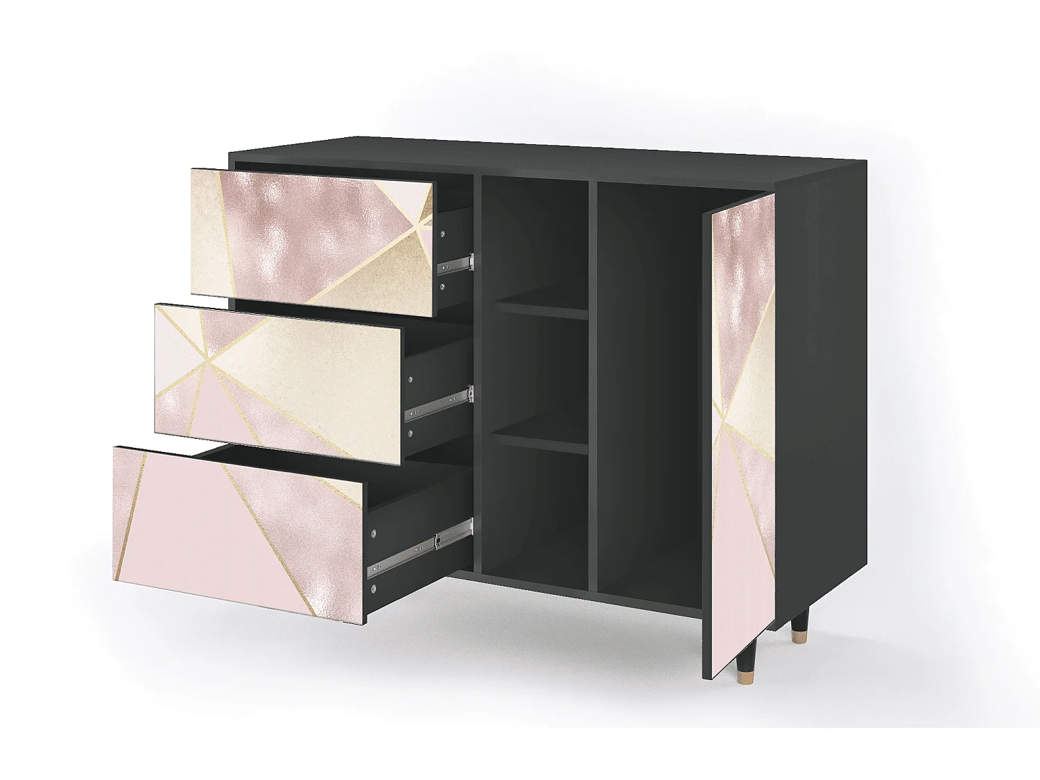 Aparador - 125x98x48 cm - BS2 - Cosmopolitan Diva, Antracite