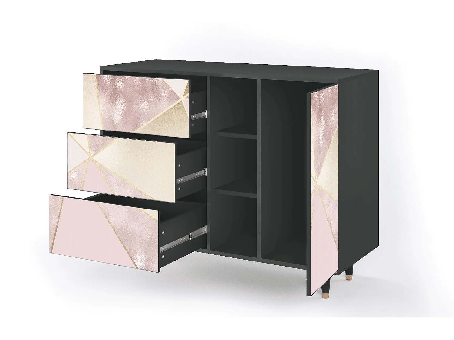 Buffet - 125x98x48 cm - BS2 - Cosmopolitan Diva, Anthracite