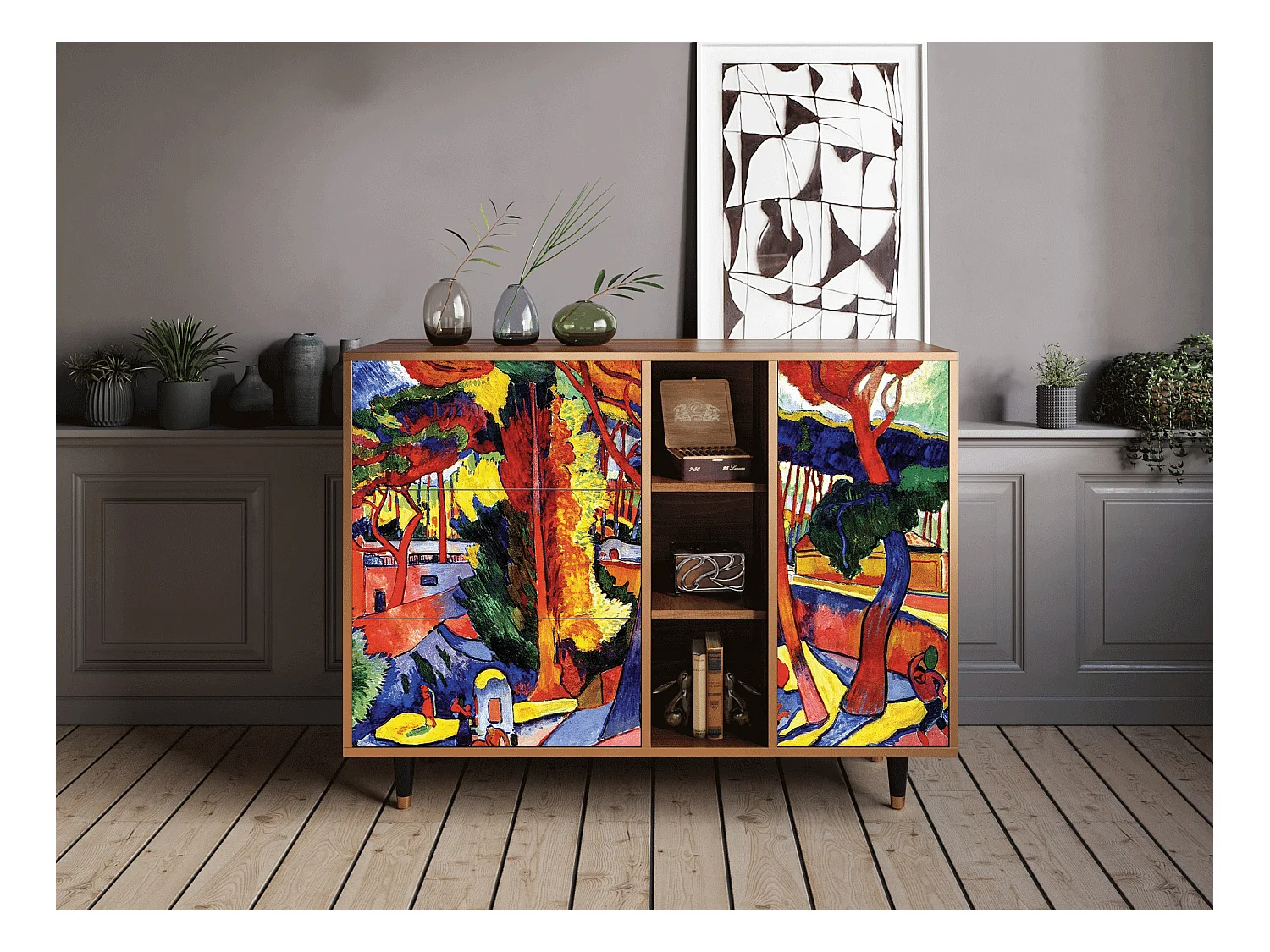 Dressoir - 125x98x48 cm - BS2 - The Turning Road, Walnoot