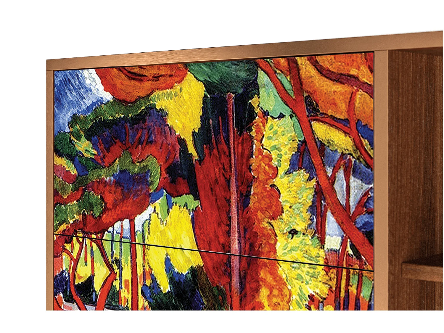 Kredens - 125x98x48 cm - BS2 - The Turning Road, Orzech