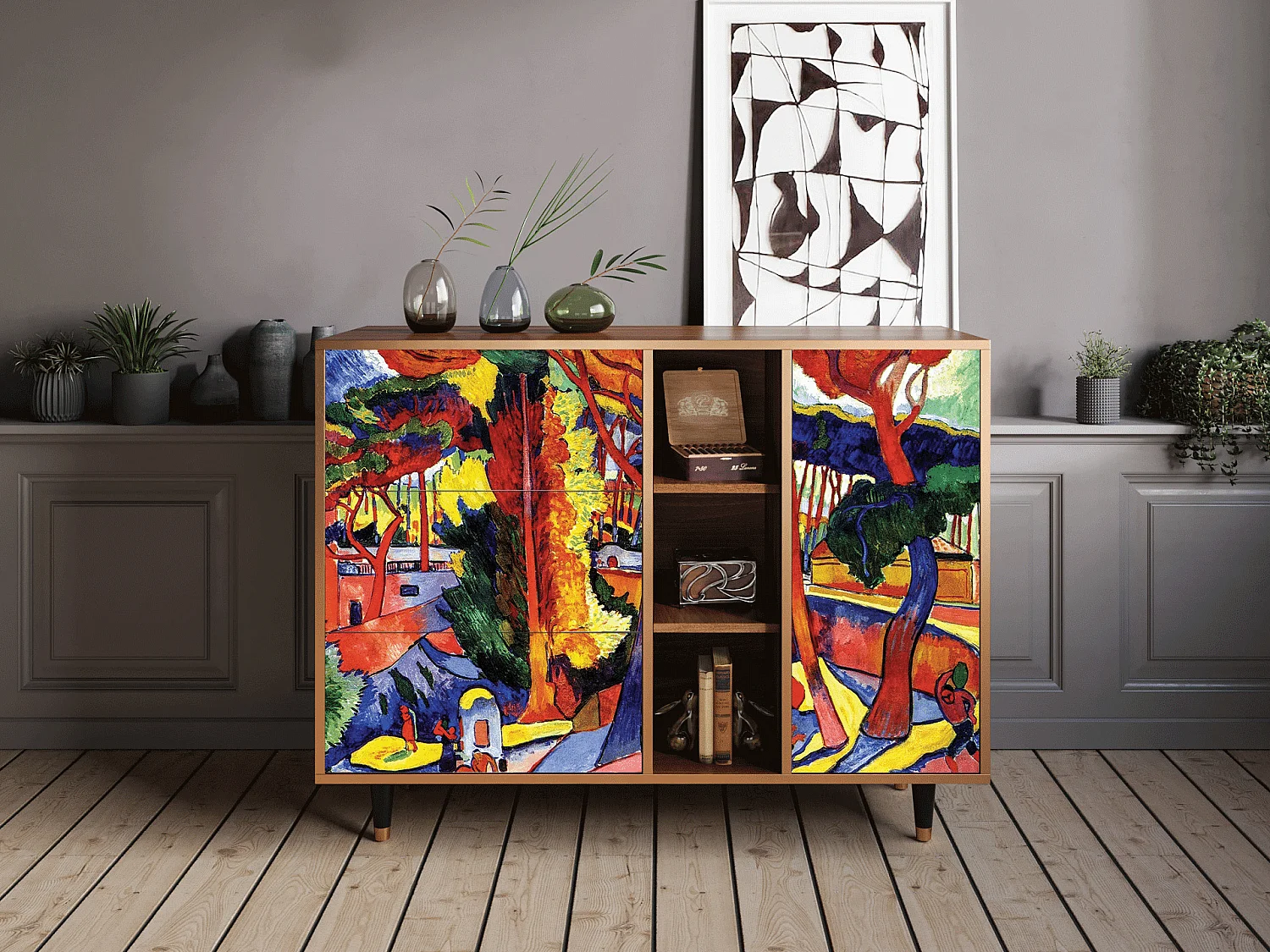Buffet - 125x98x48 cm - BS2 - The Turning Road, Noyer