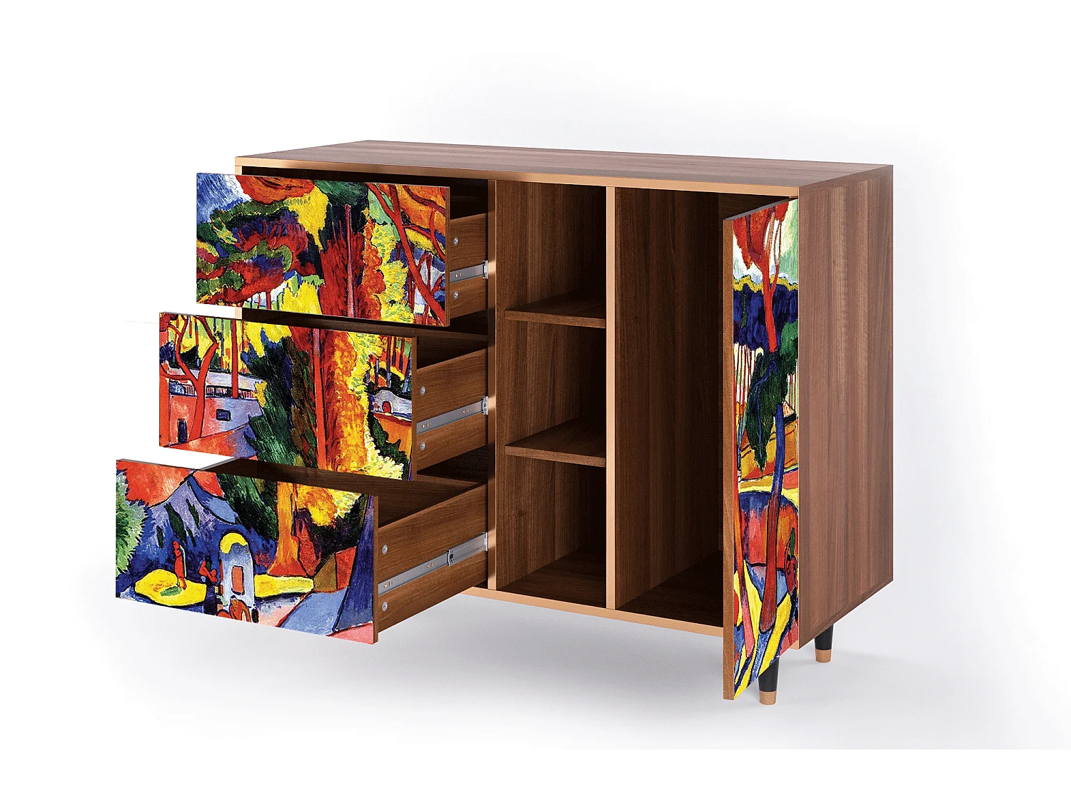 Buffet - 125x98x48 cm - BS2 - The Turning Road, Noyer