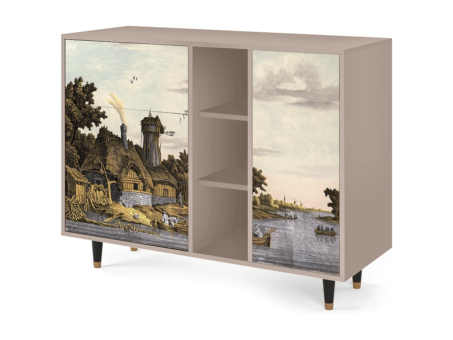 Buffet - 125x98x48 cm - BS2 - Mill along a River, Latte