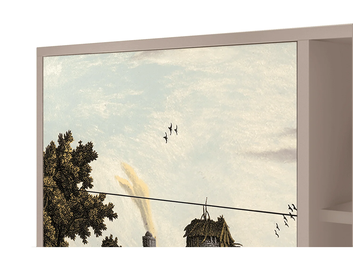 Buffet - 125x98x48 cm - BS2 - Mill along a River, Latte