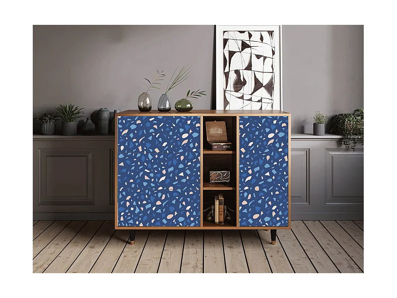 Kredens - 125x98x48 cm - BS2 - Soap Whirpool, Orzech