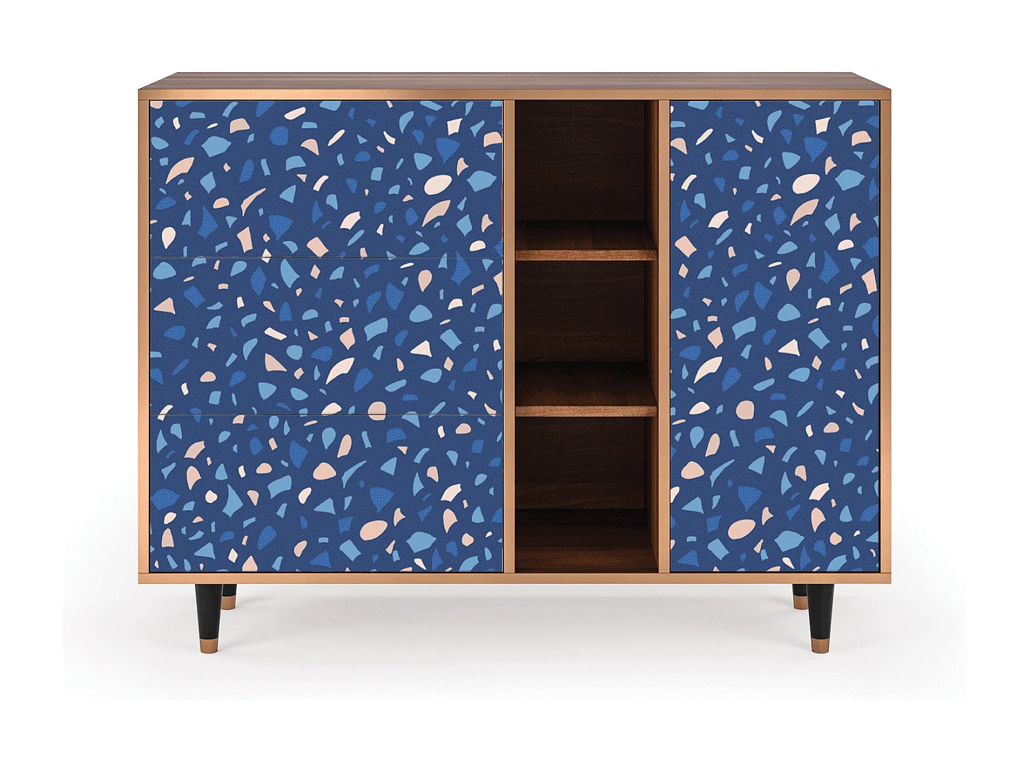 Sideboard - 125x98x48 cm - BS2 - Soap Whirpool, Walnuss