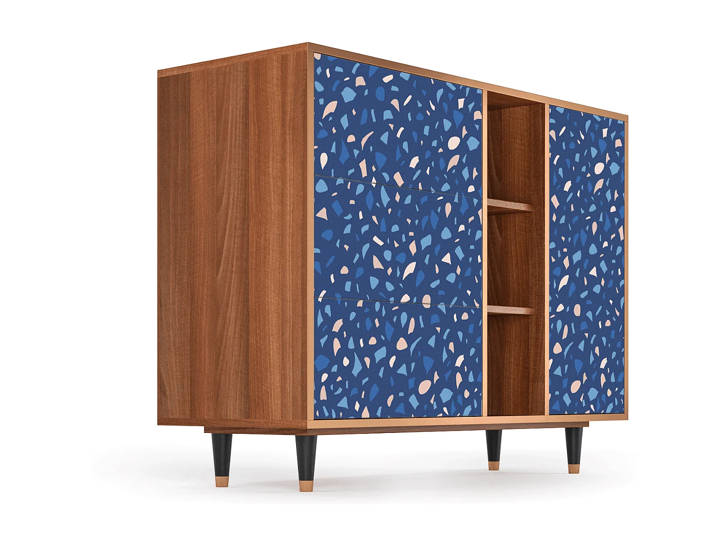 Buffet - 125x98x48 cm - BS2 - Soap Whirpool, Noyer