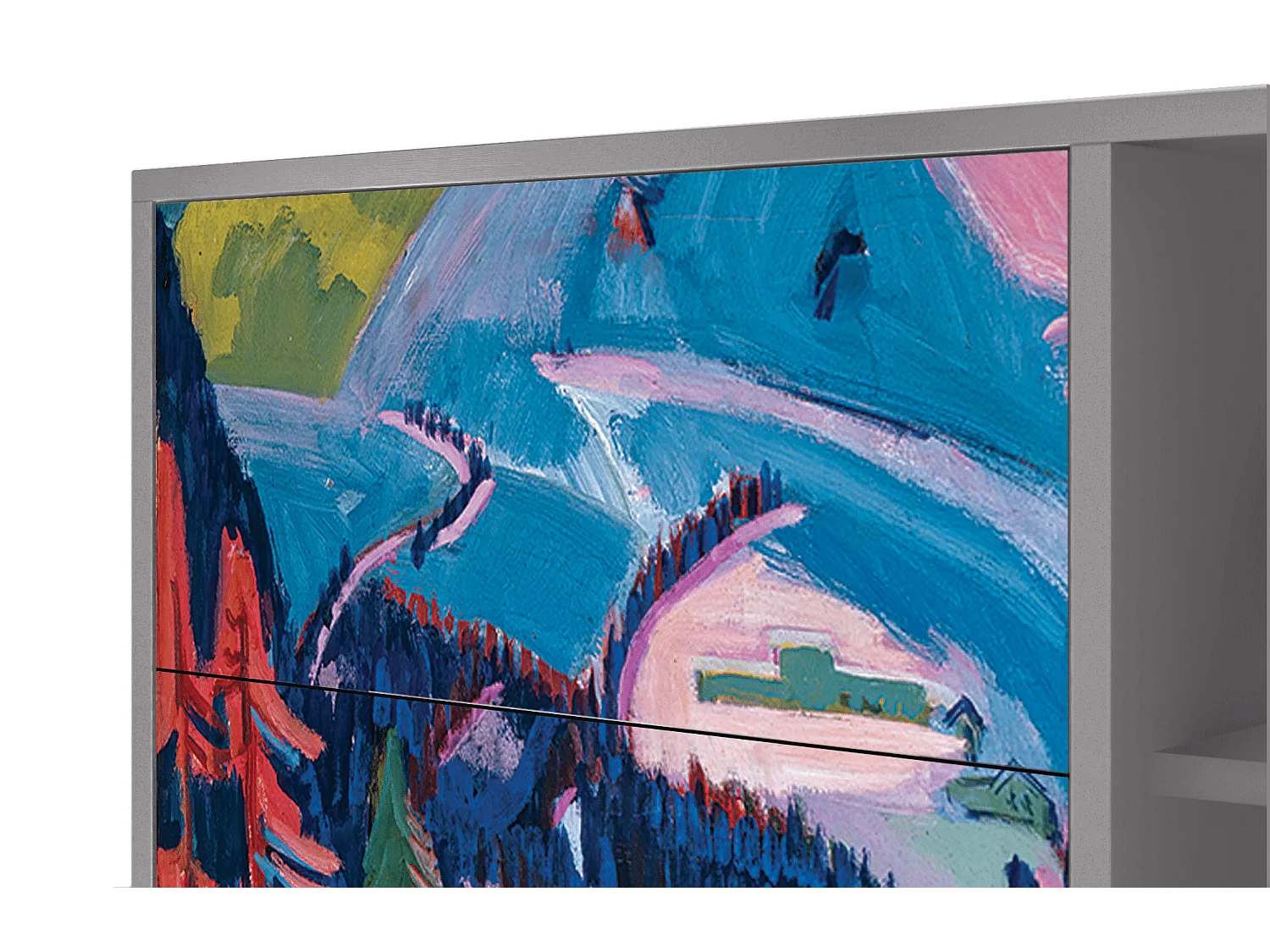 Buffet - 125x98x48 cm - BS2 - Davos Winter, Gris